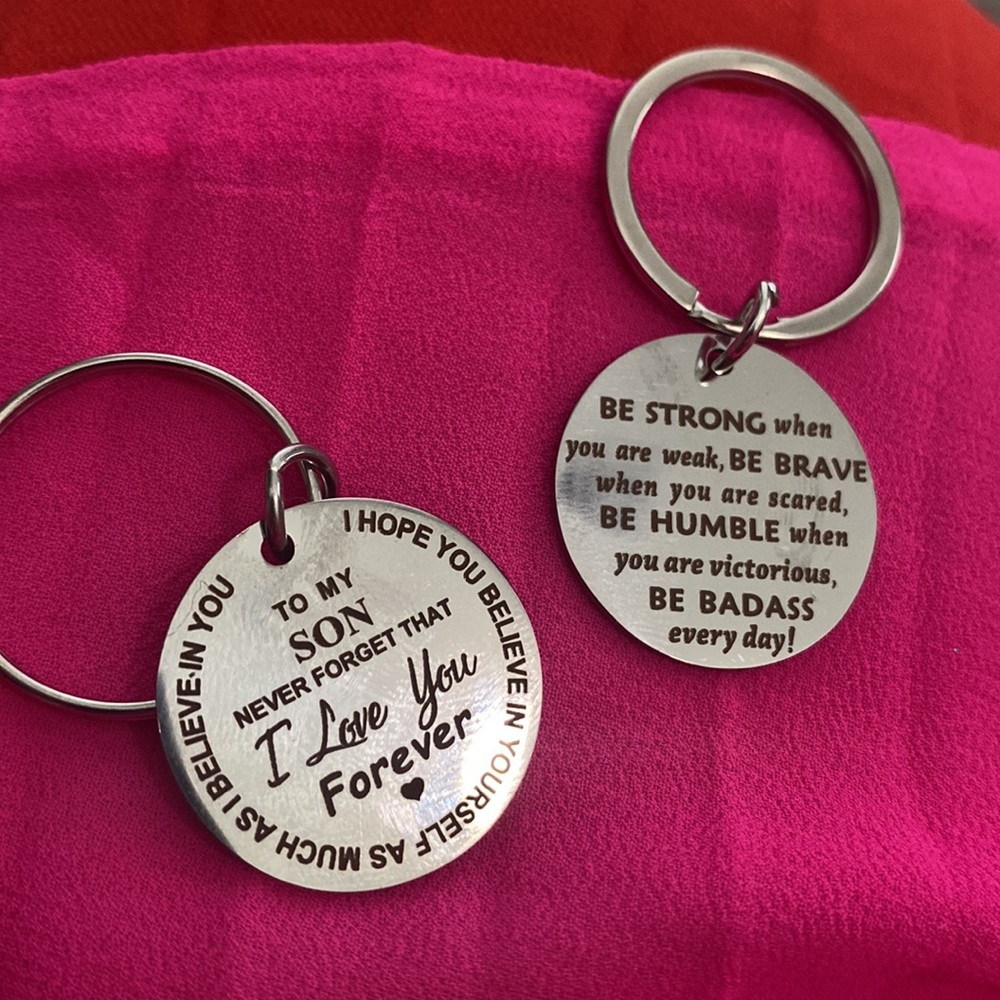 Inspirational key chains- BRAND NEW - one of each! 2 charms for keychains total!